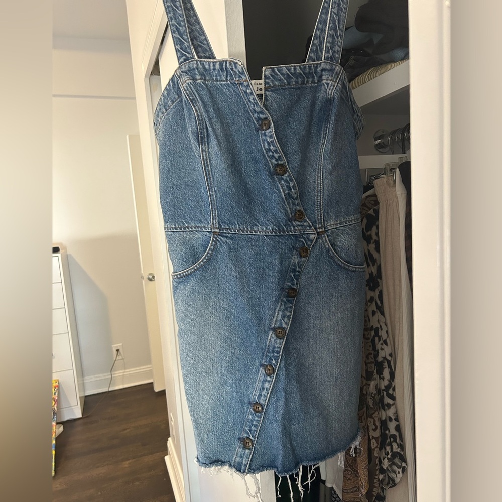 Reformation Denim Button-Down Dress